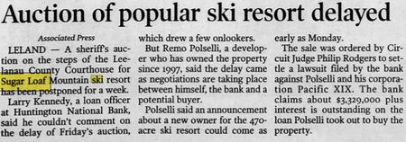 Sugar Loaf Resort - Jul 2002 Auction On Hold (newer photo)